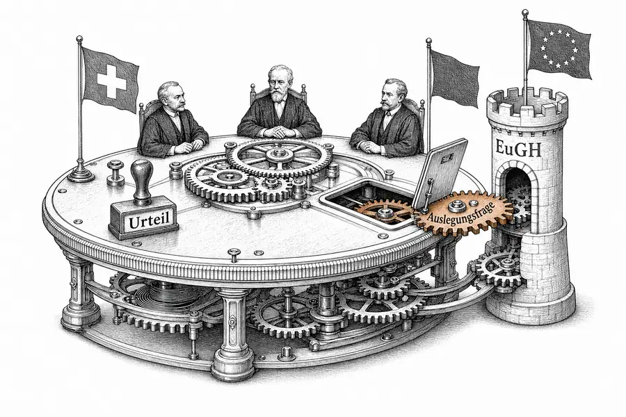 Schiedsgericht-Mechanismus als Uhrwerk: Eine Auslegungsfrage geht an den EuGH, die Antwort kehrt zurück, das Urteil bleibt beim paritätischen Gericht.